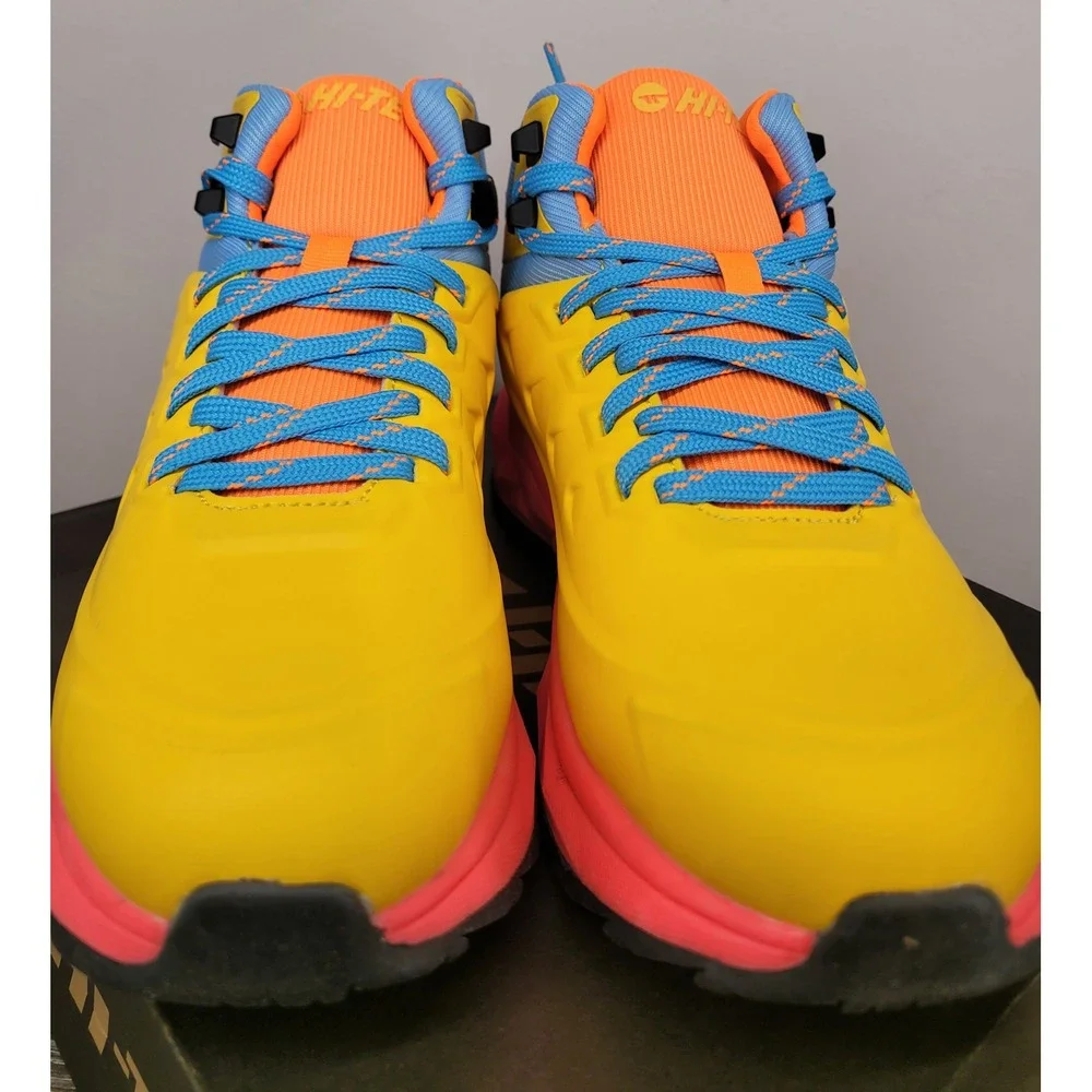 Hi-Tec Glade Mid Kids Hiking Boots Lemon Chrome Diva Pink CH80152S-YPM Size 5.5Y